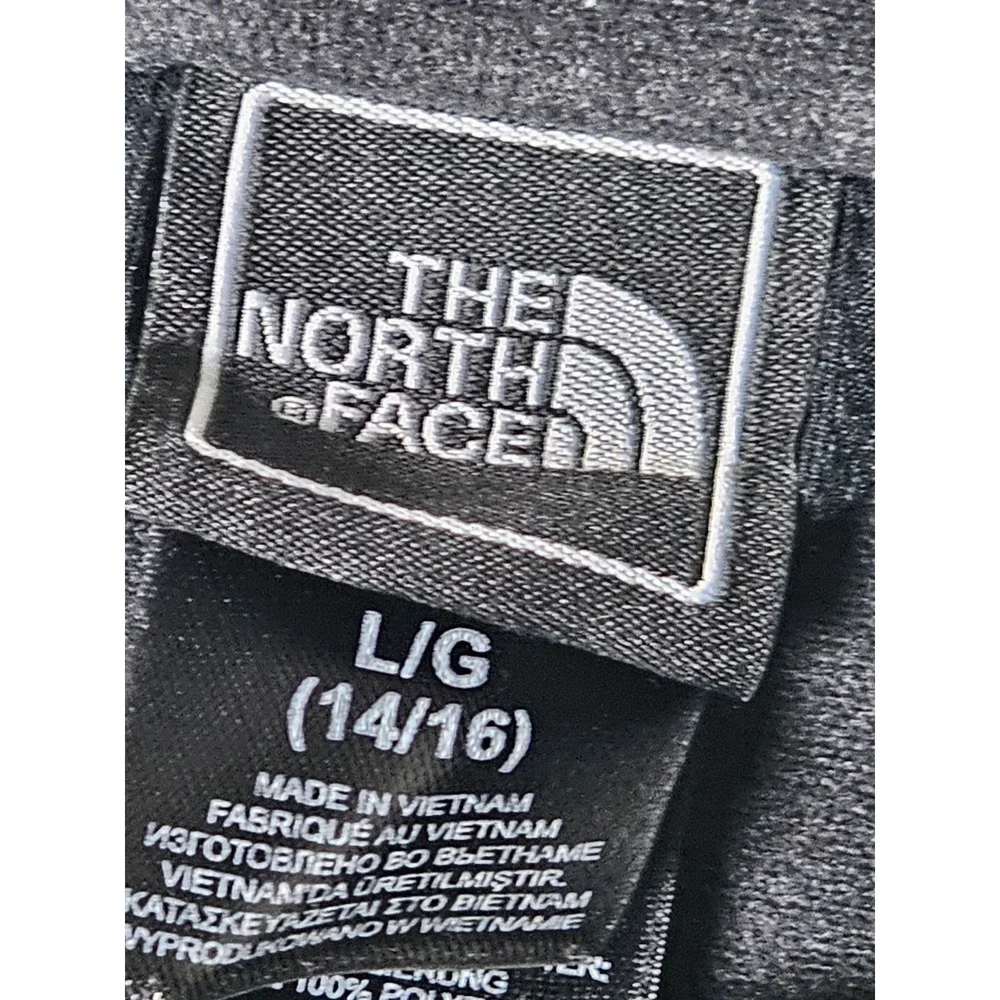 The North Face Hyvent Hooded Insulated Jacket Black/Gray Boys Size L 14/16